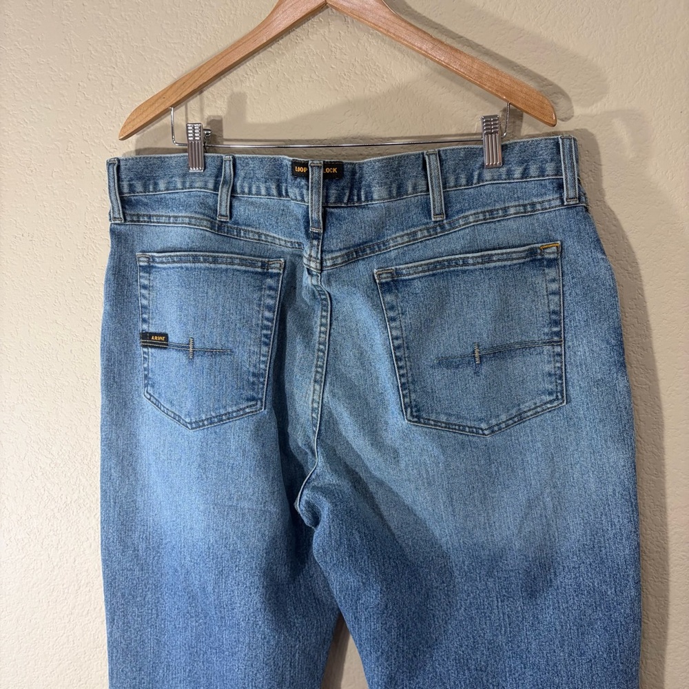 Ariat Rebar M4 Relaxed Bootcut Men's Blue Denim Jeans Cotton Logo 5-Pocket 38x34 - Picture 7 of 15